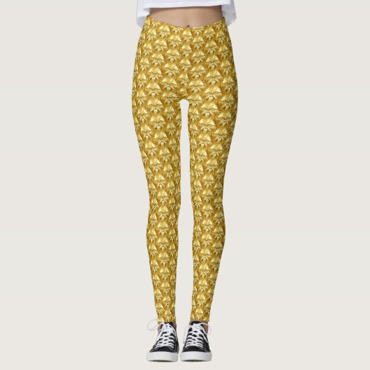 Goud Ornament vakantie legging (Voorkant)