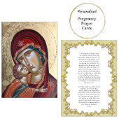 Goud Orthodox Christelijk Zwangerschapsgebed Kaart Plaatskaartje
