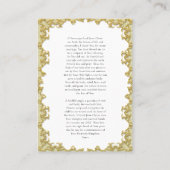 Goud Orthodox Christelijk Zwangerschapsgebed Kaart Plaatskaartje (Achterkant)