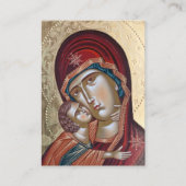 Goud Orthodox Christelijk Zwangerschapsgebed Kaart Plaatskaartje (Voorkant)