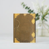 Goud & Oude Boekomslag Briefkaart (Staand voorkant)