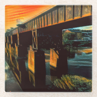 Goud over het Onderzetter van de Brug Glass