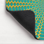 Goud over radial tealgroen ontwerp muismat (Hoek)