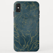 Goud overzicht illustratie  rozen patroon Case-Mate iPhone case (Achterkant)