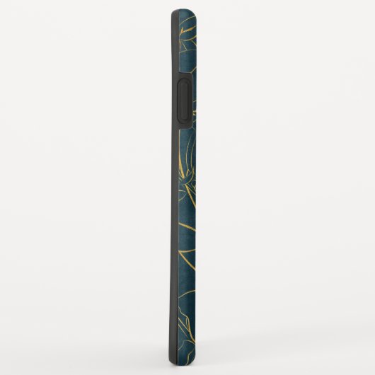 Goud overzicht illustratie  rozen patroon Case-Mate iPhone case (Achterkant/rechts)