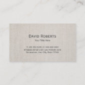 Goud paard Equestrian Equine Elegant Linen Visitekaartje (Achterkant)