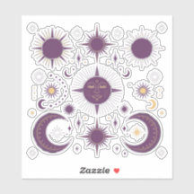 Goud & Paars Boho Hemels Zon & Maan Scrapbook