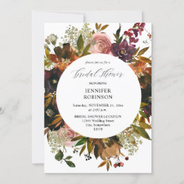 Goud, Paars en Blush Pink Floral Vrijgezellenfeest Kaart