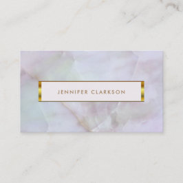 Goud paars kwartsgemstone geode visitekaartje