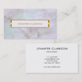 Goud paars kwartsgemstone geode visitekaartje (Voorkant / Achterkant)