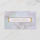 Goud paars kwartsgemstone geode visitekaartje (Voorkant)