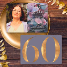 Goud Paarse Blauw Hydrangeas 60e Verjaardag Foto