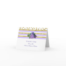 Goud, Paarse Bloemige Trouw Dank Je