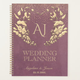 Goud Paarse Bruiloft Planner