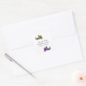 Goud Paarse Draak Save the Date Stickers (Envelop)