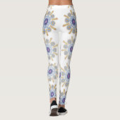 Goud, paarse en blauw Aantrekkelijk Leggings (Achterkant)