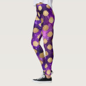 Goud & Paarse Galaxy Dharma Mandala Leggings (Links)