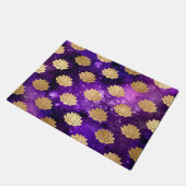 Goud & Paarse Galaxy Dharma Mandala Patroon Deurmat (Schuin)