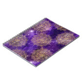 Goud & Paarse Galaxy Dharma Mandala Patroon Notitieboek (Linkerzijde)