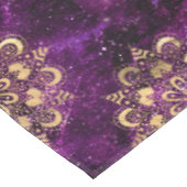 Goud & Paarse Galaxy Dharma Mandala Patroon Tafelkleed (Gekanteld)