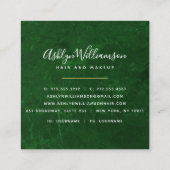 Goud paarse groen blauw modern marmer waterverf vierkante visitekaartje (Achterkant)