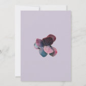 Goud Paarse Hydrangeas bruiloft repetitie diner Kaart (Achterkant)