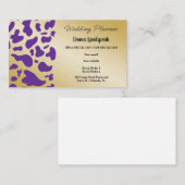 Goud & Paarse Koe Print Visitekaartje (Voorkant / Achterkant)