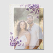 Goud Paarse Lavendel Nuestra Boda Spaans Bruiloft Vellum Uitnodigingen (Offset (Koppel))