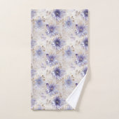  Goud Paarse Parel Witte Bloemen Bad Handdoek (Handdoek)