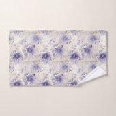  Goud Paarse Parel Witte Bloemen Bad Handdoek (Handdoek)