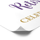 Goud Paarse Pensioen Partij Custom 18x24 Foto Poster (Hoek)