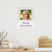 Goud Paarse Pensioen Partij Custom 18x24 Foto Poster (Keuken)