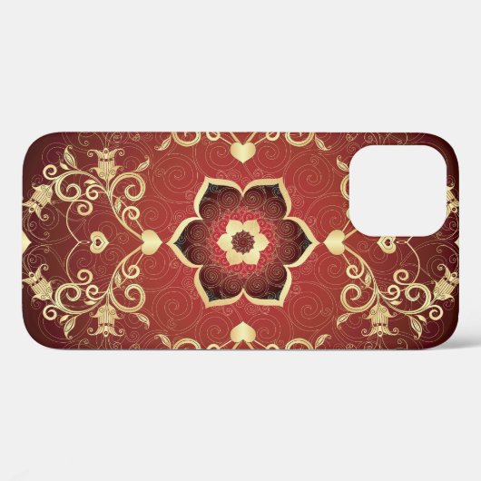 Goud-Paarse Valentijn Rond Lijst Case-Mate iPhone Case (Achterkant (horizontaal))