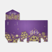 Goud Paarse Winter 40e Verjaardag Dank u Bedankdoosjes (Uitgevouwen)