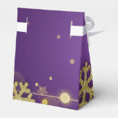 Goud Paarse Winter 40e Verjaardag Dank u Bedankdoosjes (Achterkant)