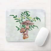 Goud-paddenstoelen, Star Flowers Mousepad Muismat (Met muis)