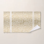 Goud paisleypatroon strepen accent bad handdoek (Handdoek)