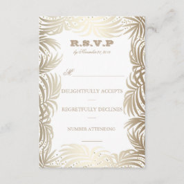 Goud palmpoliet en nazeemacht RSVP Kaartje