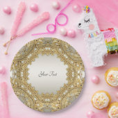 Goud  papier Bord (Feest)