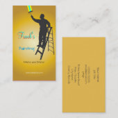 Goud papier en decoratieve gouden kleur Beeldzame Visitekaartje (Voorkant / Achterkant)