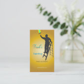 Goud papier en decoratieve gouden kleur Beeldzame Visitekaartje (Staand voorkant)