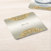 Goud papier Onderzetter (Schuin)