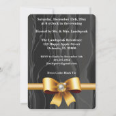 Goud parellint, hartenketting van Pareltjes op zwa Kaart (Achterkant)