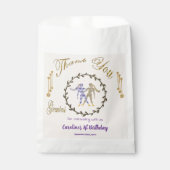 Goud & Parels Gemini 1e Verjaardag Bedankt Bedankzakje (Voorkant)