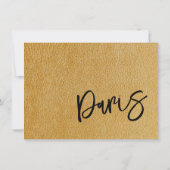 Goud Parijs Paspoort Bedankkaart (Achterkant)