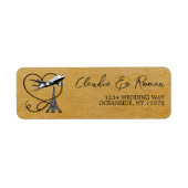 Goud Parijs Paspoort Etiket (Voorkant)