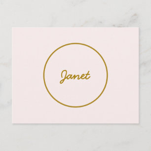 Goud & Pastel Kleur Calligrafie Elegante Gewone Na Feestdagenkaart