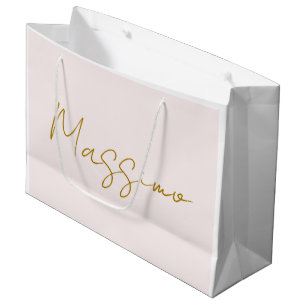Goud & Pastel Kleur Calligrafie Elegante Gewone Na Groot Cadeauzakje
