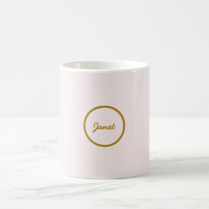 Goud & Pastel Kleur Calligrafie Elegante Gewone Na Koffiemok