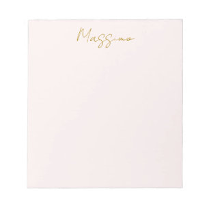 Goud & Pastel Kleur Calligrafie Elegante Gewone Na Notitieblok
